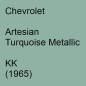 Preview: Chevrolet, Artesian Turquoise Metallic, KK (1965).